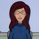 MTV's animated Daria wearing a blue turtleneck in a fictionalized flash-forward episode, ‘Write Where It Hurts’